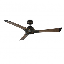 60" Woody Ceiling Fan / Modern Forms / Bronze w/ Walnut Blades shown with light cover
