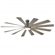 80" Modern Forms Windflower Ceiling Fan - Graphite / Weathered Gray