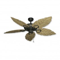 Trinidad Ceiling Fan Oil Rubbed Bronze - Driftwood Leaf Blades