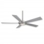 52" Minka Aire Sabot Ceiling Fan - F745-BN Brushed Nickel w/ LED Lighting - Modern Fan w/ Remote