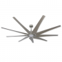 82" Liberator Ceiling Fan w/ LED Light by TroposAir - WiFi Smart Fan - Brushed Nickel