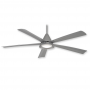 54" Minka Aire Cone Ceiling Fan F541L-SL w/ LED Lighting - Silver - 3, 4, or 5 Blade Mounting Option