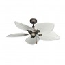 42" Bombay Antique Bronze Tropical Ceiling Fan - Pure White Blades