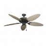 Raindance Bamboo Ceiling Fan - Distressed White Blades (bamboo side shown)