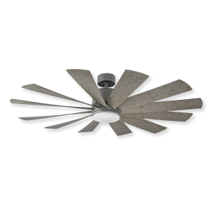 60" Modern Forms Windflower Windmill Ceiling Fan - Graphite w/ Weathered Gray Blades