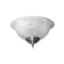 FL130 Marble Bowl Ceiling Fan Light Kit - 18 Finial Finish Options