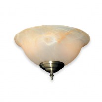 FL132 Autumn Scavo Marble Bowl Ceiling Fan Light Kit - 18 Finial Finish Options