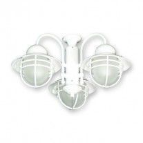 FL362 Outdoor Rated Ceiling Fan Light Kit - Nautical Styling - 3 Finishes