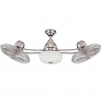 48" Craftmade Bellows II Dual Head Light Outdoor Ceiling Fan - BW248BNK6 - Brushed Polished Nickel