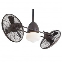 Gyro WET Dual Outdoor Ceiling Fan by Minka Aire - F402L-ORB Oil Rubbed Bronze