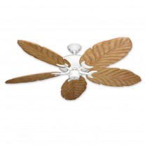 58" 100 Series Raindance Ceiling Fan Pure White - 5 Solid Wood Blade Finish Options