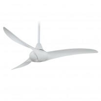 Minka Aire F843-WH 52" Wave Ceiling Fan w/ Remote - White w/ 3 Blades