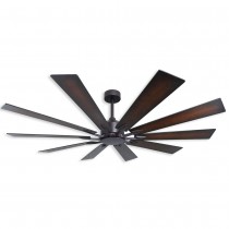 66" TroposAir Fusion - Shown Oil Rubbed Bronze With Distressed Walnut Blades