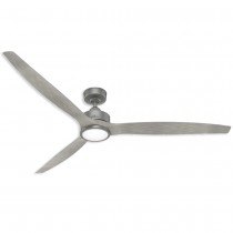 72" Hunter Park View Outdoor Ceiling Fan With LED Module - 50804 - Matte Silver