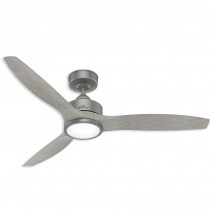  52" Hunter Park View Outdoor Ceiling Fan With LED Module - 50725 - Matte Silver