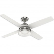 52" Hunter Vicenza indoor Ceiling Fan With LED Module - 50907 - Brushed Nickel