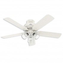 52" Hunter River Ridge Outdoor Ceiling Fan With LED Module - 51365 - Fresh White