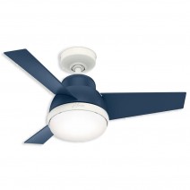 36" Hunter Valda indoor Ceiling Fan With LED Module - 51838 - Indigo Blue