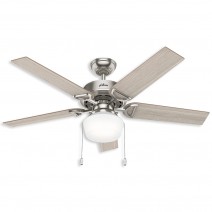 52" Hunter Viola indoor Ceiling Fan With LED Module - 53419 - Brushed Nickel