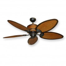 Cane Isle Ceiling Fan - 2 Toned Rattan Housing and Blades