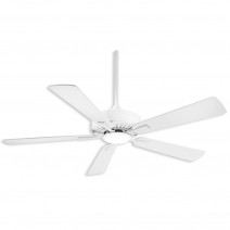 52" Minka Aire Contractor Indoor Ceiling Fan - Flat White Finish with Flat White Blades and LED light kit