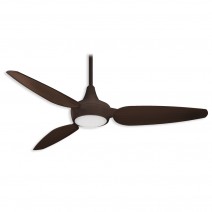 60" Minka Aire Seacrest Wet Outdoor LED Ceiling Fan - oil rubbed bronze finish with oil rubbed bronze blades and LED light kit