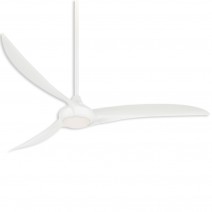 65" Minka Aire Light Wave LED - F848-WH - Ceiling Fan - White Finish with LED light kit