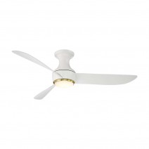 44" Modern Forms Corona Ceiling Fan Flush Mount With LED FH-W2203-44L-SB-MW-Soft Brass/Matte White