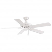 52" Fanimation Edgewood Wet Outdoor Ceiling Fan Matte White finish with Matte White Blades