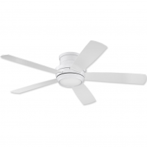 52" Craftmade Tempo Hugger Low Profile White Finish with White Reversible Blades and Light Kit