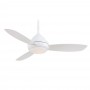 52" Concept 1 Ceiling Fan by Minka Aire F517L-WH White Modern 3 Blade w/ Light