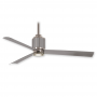 54" Minka Aire Gear Ceiling Fan F736L-PN/BS w/ LED Lighting - Polished Nickel Brushed Steel Finish