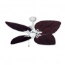 50" Bombay Ceiling Fan Pure White - Tropical Style Oiled Bronze Blades