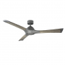 60" Woody Ceiling Fan / Modern Forms / Graphite w/ Weathered Gray Blades shown with light cover