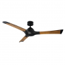 60" Woody Ceiling Fan / Modern Forms / Matte Black / Distressed Koa Blades shown with light cover