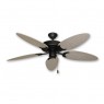 Bamboo Raindance Ceiling Fan - Distressed White Blades (palm side shown)