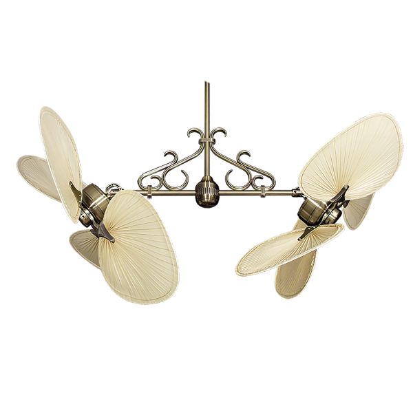 Twin Star II Tropical Palm Leaf Double Motor Ceiling Fan by Gulf