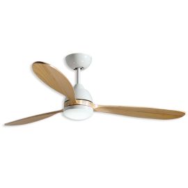 52" TroposAir Koho Indoor Contemporary Ceiling Fan Pure White With LED Light