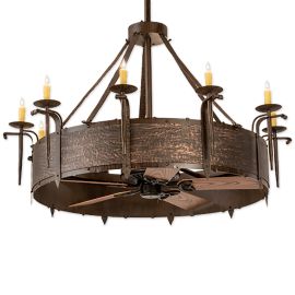 Meyda Wide Costello 10 Light Outdoor 199196 56" Chandel-Air Fan