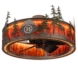 Meyda Wide Tall Pines Personalized Outdoor 199564 37" Chandel-Air Fan