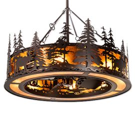 Meyda Wide Tall Moose at Dusk Outdoor 202178 45" Chandel-Air Fan