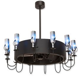 Meyda Wide Tuscan Vineyard 12 Light Outdoor 213081 50" Chandel-Air Fan