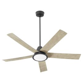 Oxygen 3-115-15 TEMPLE  56" Five Blade w/ LED Damp Fan - Black
