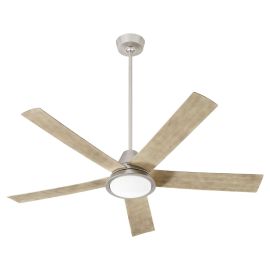 Oxygen 3-115-24 TEMPLE  56" Five Blade w/ LED Damp Fan - Satin Nickel