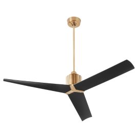 Oxygen 3-117-415 STRATO 60" Three Blade Ceiling Fan - Aged Brass & Black