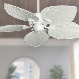 42" Bombay Ceiling Fan - Pure White - Pure White Blades