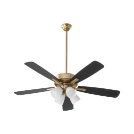 Quorum 4525-480 OVATION 52" w/ LED Ceiling Fan - Aged Brass