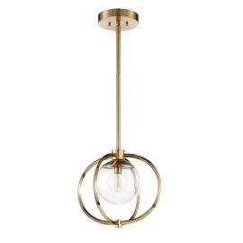 14.50"W Craftmade Piltz - 1 Light Mini Pendant - 45591-SB - Satin Brass