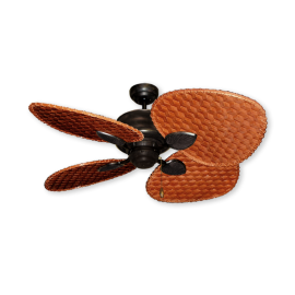 48" Palm Breeze II Ceiling Fan - Oil Rubbed Bronze - Woven Bamboo Cherry