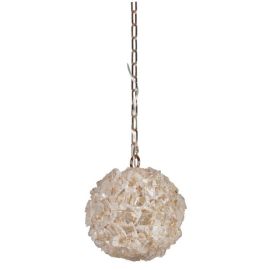 9.25"W Craftmade Roxx - 1 Light Pendant - 48490-GLD - Quartz Crystal